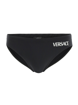 Versace Logo Printed Swimming Briefs