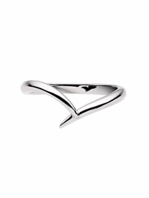 18ct White Gold Captured Vine Entwined Wedding Ring