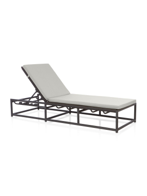 Morocco Graphite Lounge With White Sunbrella ® Cushion