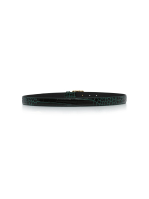 Bb Croc-effect Leather Belt