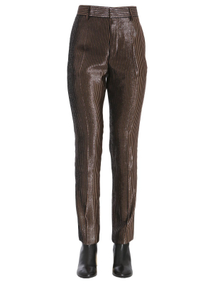 Haider Ackermann Metallic Striped Pants