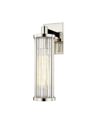 Hudson Valley Lighting Marley Sconce - Polished Nickel & Clear