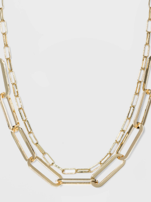 Sugarfix By Baublebar Layered Link Chain Necklace Set 2pc - Gold