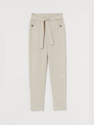 Linen-blend Pants