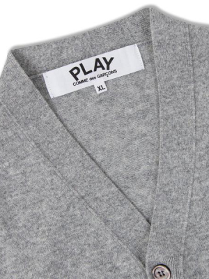 Comme Des Garcons Play Knit Cardigan - Grey