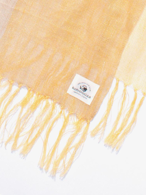 Kobo Oriza Stole Shawl, Orange Cream