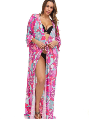 Coral Maxi Robe