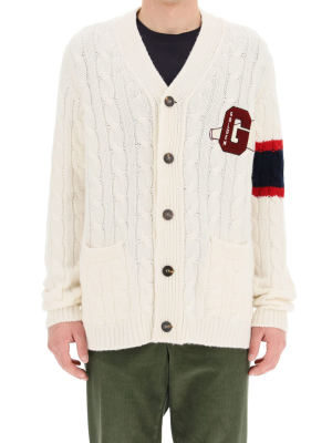 Golden Goose Deluxe Brand Logo-patch Knitted Cardigan