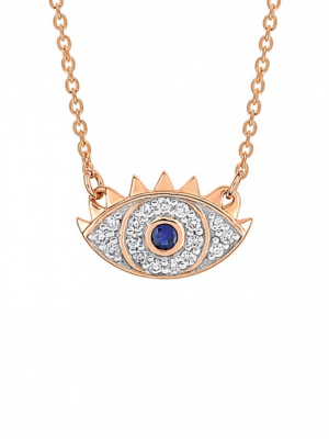 Mini Ajna Necklace, Sapphire And Diamond