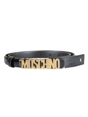 Moschino Logo Plaque Belt