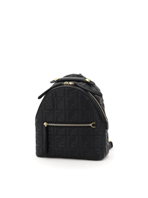 Fendi Ff Motif Embossed Mini Backpack