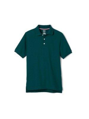 French Toast Young Men's Uniform Short Sleeve Pique Polo Shirt - Green