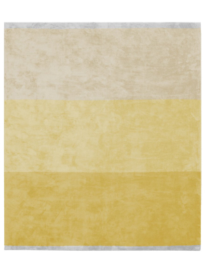 Byred Yama Hand Knotted Rug In Yellow Design By Second Studio