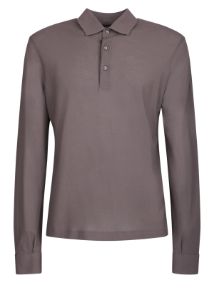 Herno Buttoned Long Sleeve Polo Shirt