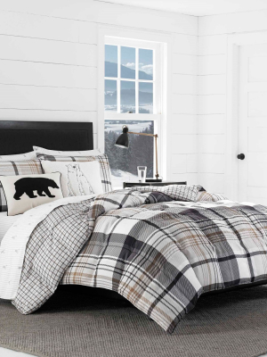 Black Normandy Plaid Comforter Set - Eddie Bauer