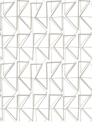 Love Triangles Peel & Stick Wallpaper In Metallic Glint From The Risky Business Iii Collection By York Wallcoverings