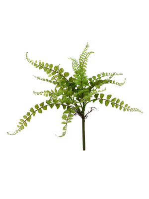 Vickerman 16" Artificial Green Fern Spray.