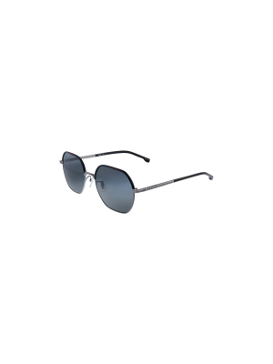 Hugo Boss 1107/f/s R81 Unisex Rectangle Sunglasses Matte Ruthenium 56mm