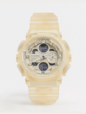 Casio G Shock Resin Bracelet Watch In Cream Gma-s140nc