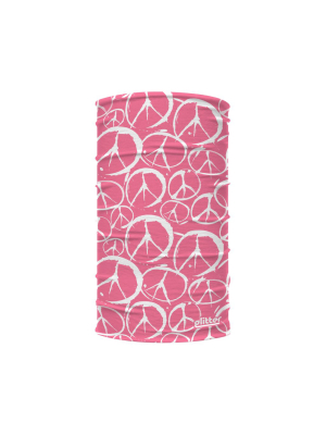 Peace Sign Pink Kids Neck Gaiter