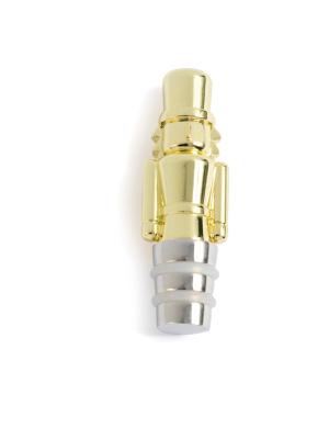 Nutcracker Bottle Stopper - Gold - Shiraleah