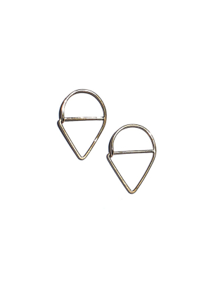 Point Hoops In 14k Gold