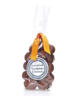 Rococo Chocolates Nibbles Bag Caramelised Macadamias & Hazelnuts 200g