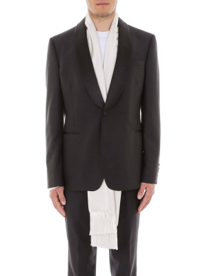 Alexander Mcqueen Scarf Trim Tuxedo Blazer