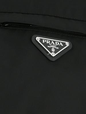 Prada Logo Plaque Hooded Jacket