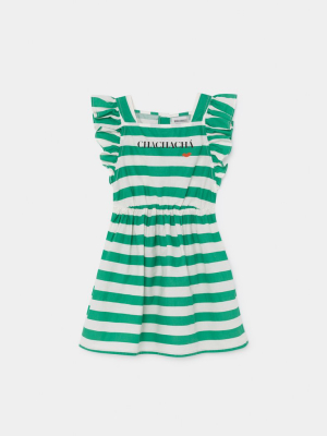 Bobo Choses Chachachá Kiss Woven Ruffle Dress