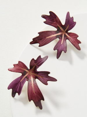 We Dream In Colour Leaf Post Earrings