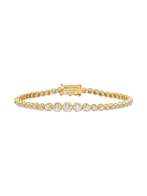 Graduated Tennis Bracelet - White Diamond