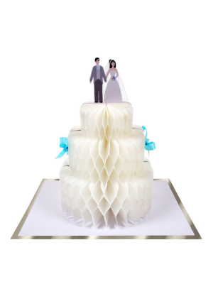 Wedding Cake Honeycomb Card