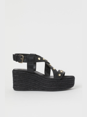 Wedge-heeled Sandals