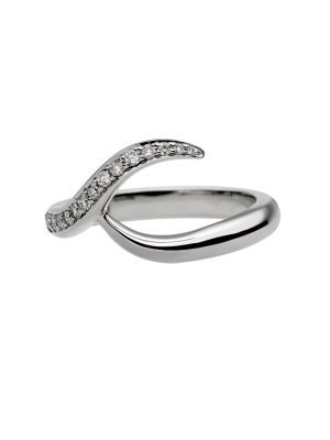 Entwined Inward Wedding Ring - Platinum & 0.35ct Diamond