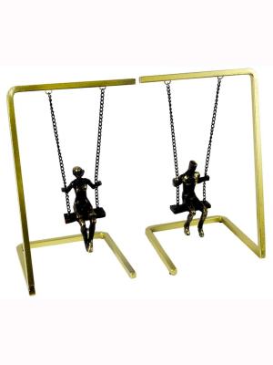 Swing Bookends, Set Of 2