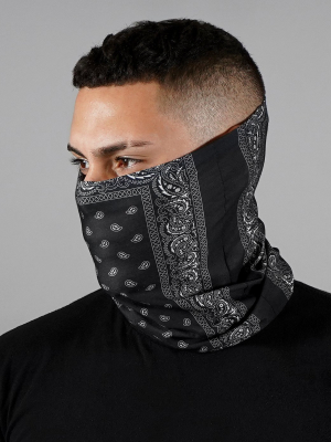 Black Classic Bandana Neck Gaiter