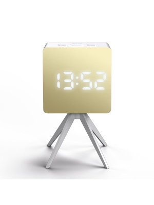 Droid Alarm Clock In White And Gold