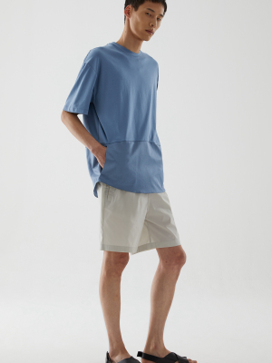 Organic Cotton Contrast Panel T-shirt