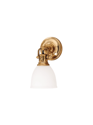 Pelham 1 Light Wall Sconce Aged Brass