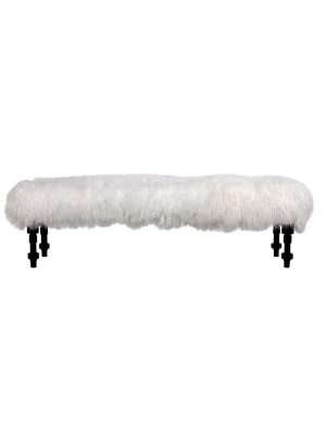 Coco Bench With Lamb Fur