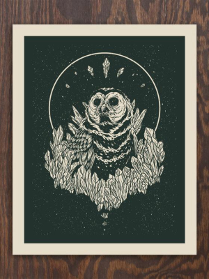 Crystal Owl Screen Print