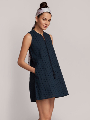 Eyelet A-line Dress