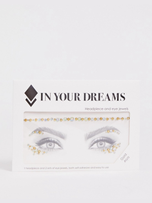 In Your Dreams Gold Alya Eye Jewels And Headpiece