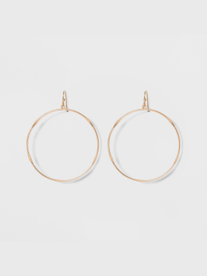 Textured Wire Hoop Drop Earrings - Universal Thread™ Gold