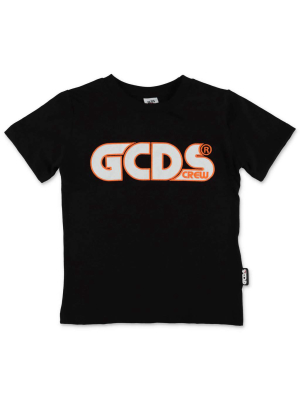 Gcds Kids Logo Embroidered T-shirt