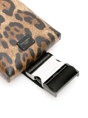 Dolce & Gabbana Leopard Print Smartphone Crossbody Bag