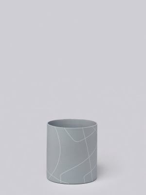 Large Porcelain Cylinder -ash