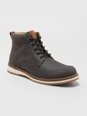 Men's Gaven Lace-up Ankle Boots - Goodfellow & Co™ Charcoal Gray