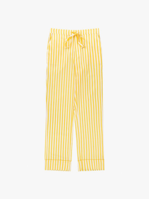 Striped Classic Cotton Pyjama Bottoms Daffodil